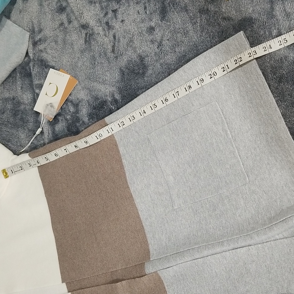Cyrus Women's Cardigan Size L Cream Tan Gray - Picture 9 of 11
